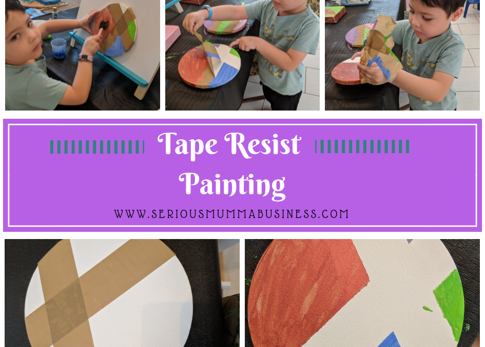 Tape Resist Painting